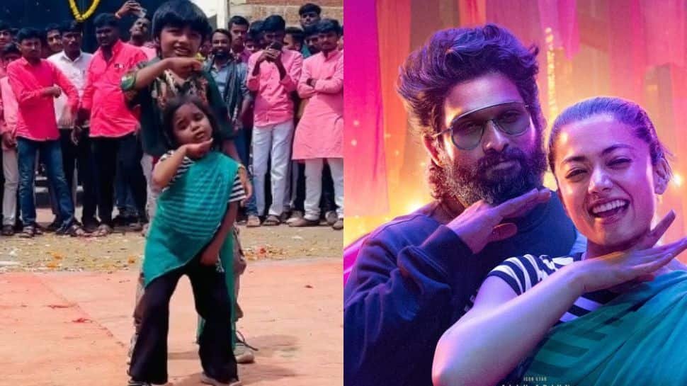 Viral Video: Kids Perfectly Imitate Allu Arjun And Rashmika Mandannas Dance From Pushpa 2 – WATCH