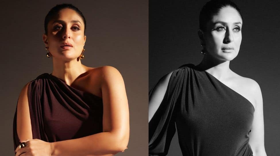 Kareena Kapoor Slays In Luxe Wine Maroon Jumpsuit, Asks Fans To Choose: Colour Or B&W