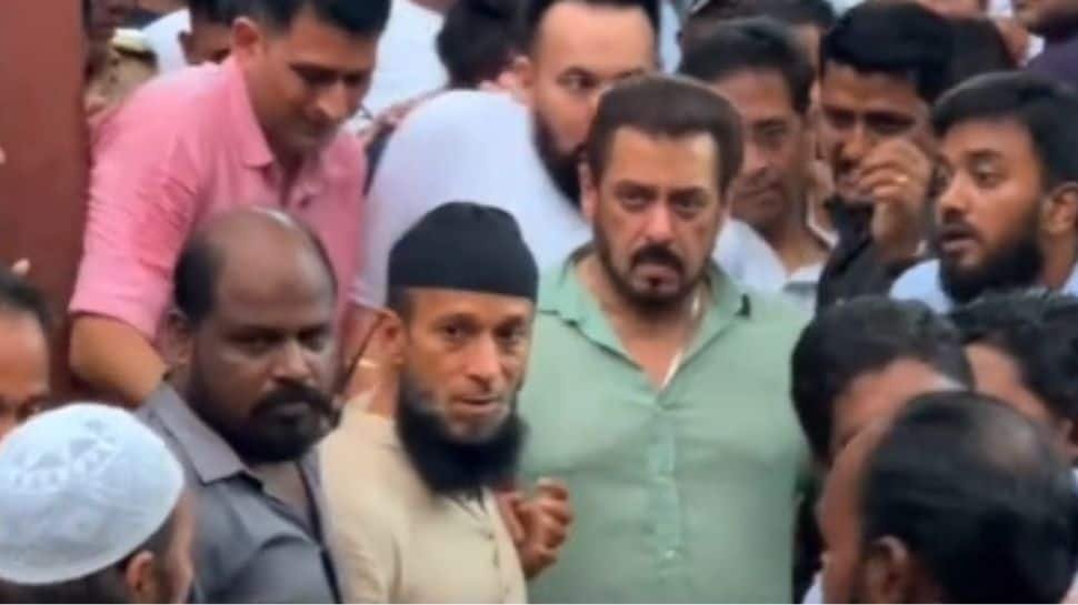 Salman Khan Visits Baba Siddiques Residence To Offer His Condolences