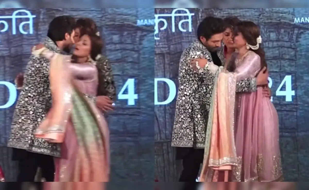 Viral: Kartik Aaryan Helps Hina Khan As She Nearly Falls On Stage