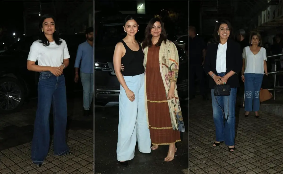 At Alia Bhatt’s Jigra Screening: Neetu Kapoor, Rashmika Mandanna, Khushi Kapoor And Others